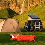 Sport si Outdoor - Camping - Saci de dormit - Sac de dormit IdeallStore®, Sleep Tight, polietilena, 210x90, portocaliu - Infinity.ro