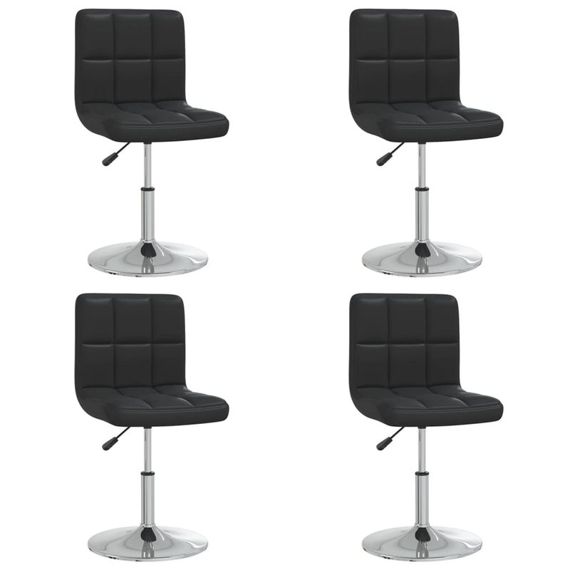 Casa si Gradina - Mobilier - Scaune si fotolii - Scaune - Scaune de bucatarie, 4 buc, negru, piele ecologica - Infinity.ro