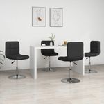 Casa si Gradina - Mobilier - Scaune si fotolii - Scaune - Scaune de bucatarie, 4 buc, negru, piele ecologica - Infinity.ro
