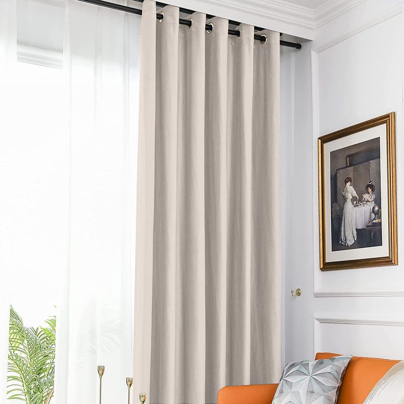 Casa si Gradina - Textile si covoare - Perdele si draperii - Draperii - Draperie din catifea blackout cu inele negre, Madison, 250x220 cm, densitate 700 g ml, Perfectly Pale, 1 buc - Infinity.ro