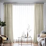 Casa si Gradina - Textile si covoare - Perdele si draperii - Draperii - Draperie din catifea blackout cu rejansa din bumbac tip fagure, Madison, 250x240 cm, densitate 700 g ml, Meringue, 1 buc - Infinity.ro