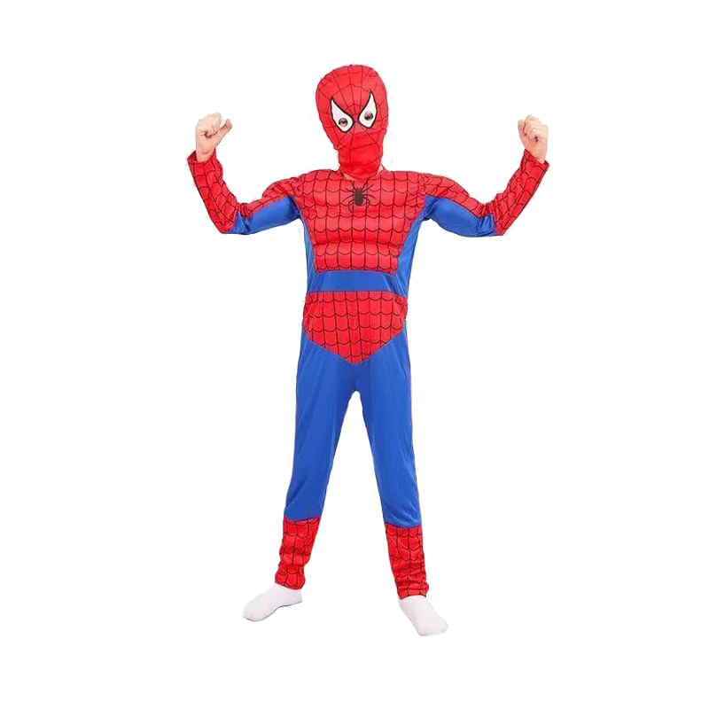 Jucarii, Copii si Bebe - Jucarii si jocuri - Jucarii de rol - Masti si costume copii - Set costum Ultimate Spiderman IdeallStore® pentru copii, 100% poliester, 120-130 cm, rosu, manusa ventuze si masca LED - Infinity.ro