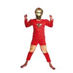 Casa si Gradina - Decoratiuni - Decoratiuni petrecere - Masti si costume carnaval - Costum Iron Man pentru copii, marime M, 5 - 7 ani, 110-120 cm, rosu, masca plastic inclusa - Infinity.ro