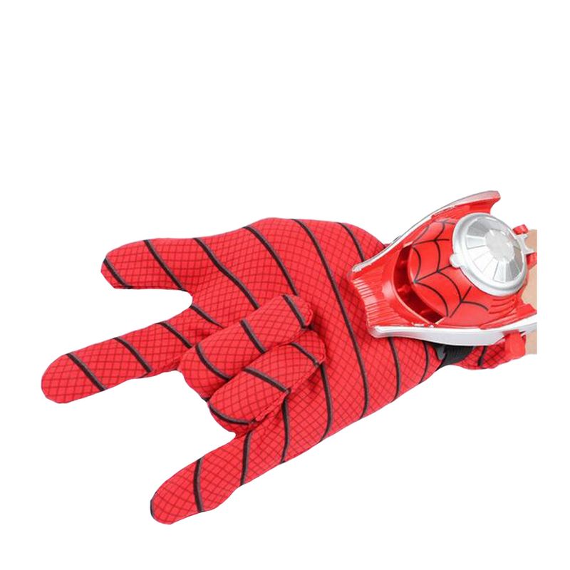 Casa si Gradina - Decoratiuni - Decoratiuni petrecere - Masti si costume carnaval - Set costum Spiderman cu muschi, pentru 3-5 ani, 2 lansatoare si masca plastic LED, rosu - Infinity.ro