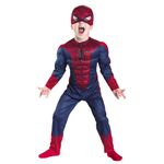 Casa si Gradina - Decoratiuni - Decoratiuni petrecere - Masti si costume carnaval - Set costum cu muschi Spiderman, 3-5 ani, manusa cu lansator si masca plastic LED, rosu - Infinity.ro