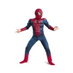 Casa si Gradina - Decoratiuni - Decoratiuni petrecere - Masti si costume carnaval - Set costum cu muschi Spiderman, 3-5 ani, manusa cu lansator si masca plastic LED, rosu - Infinity.ro