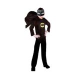 Jucarii, Copii si Bebe - Jucarii si jocuri - Jucarii de rol - Masti si costume copii - Set costum clasic Batman IdeallStore®, 5-7 ani, 110-120 cm, negru si masca LED - Infinity.ro