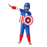 Casa si Gradina - Decoratiuni - Decoratiuni petrecere - Masti si costume carnaval - Costum Captain America pentru copii marime M pentru 5 - 7 ani - Infinity.ro