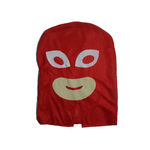 Casa si Gradina/Decoratiuni/Decoratiuni petrecere/Masti si costume carnaval - Set costum Eroi in Pijamale si accesorii IdeallStore®, Bufnita Amaya, marimea S, 3-5 ani, rosu - Infinity.ro