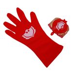 Casa si Gradina/Decoratiuni/Decoratiuni petrecere/Masti si costume carnaval - Set costum Eroi in Pijamale si accesorii IdeallStore®, Bufnita Amaya, marimea S, 3-5 ani, rosu - Infinity.ro