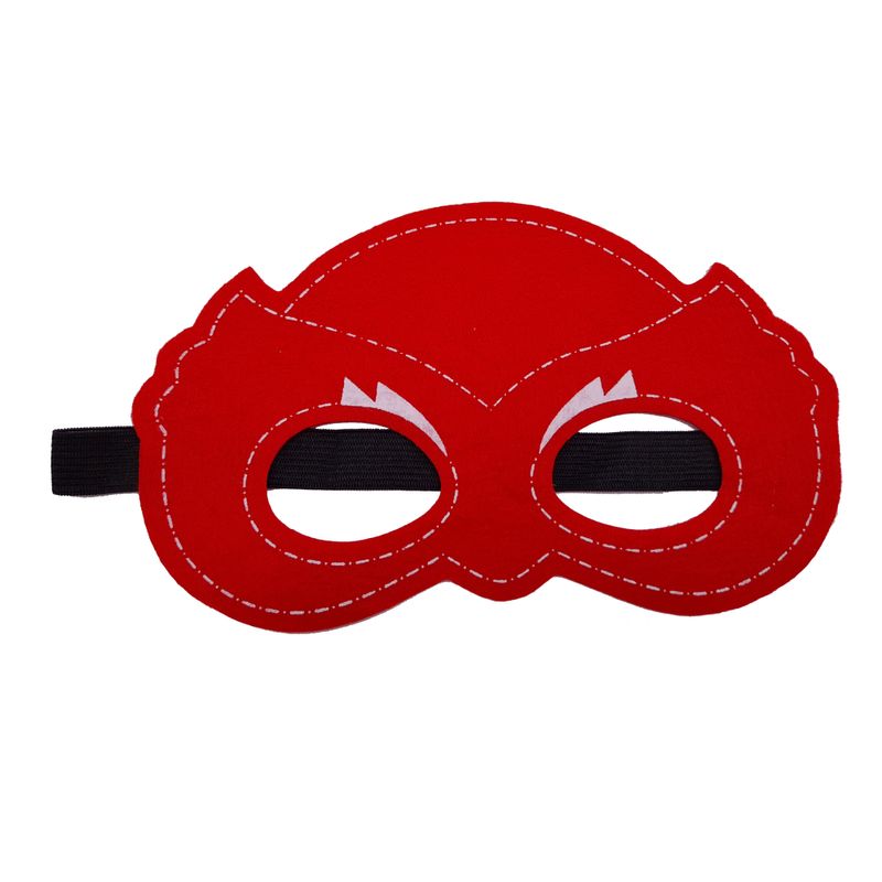 Casa si Gradina/Decoratiuni/Decoratiuni petrecere/Masti si costume carnaval - Set costum Eroi in Pijamale si accesorii IdeallStore®, Bufnita Amaya, marimea S, 3-5 ani, rosu - Infinity.ro