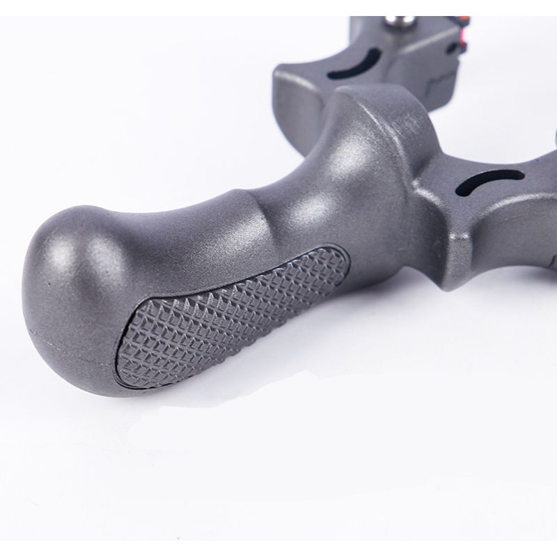 Sport si Outdoor - Camping - Accesorii camping si drumetii - Prastie cu laser IdeallStore®, Sling King, plastic, 11.5 cm, cu boloboc, argintiu - Infinity.ro