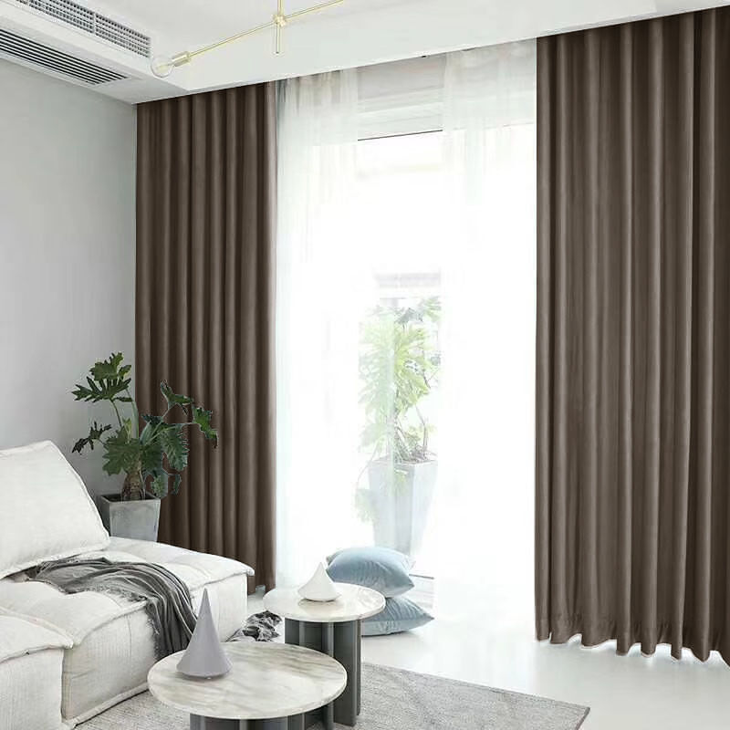 Casa si Gradina - Textile si covoare - Perdele si draperii - Draperii - Set draperie din catifea blackout cu rejansa transparenta cu ate pentru galerie, Madison, 200x230 cm, densitate 700 g ml, Martini, 2 buc - Infinity.ro