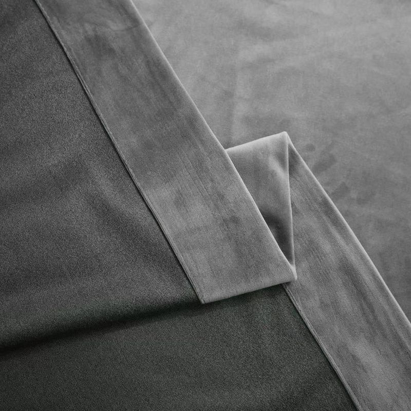 Casa si Gradina - Textile si covoare - Perdele si draperii - Draperii - Set draperie din catifea blackout cu rejansa transparenta cu ate pentru galerie, Madison, 150x235 cm, densitate 700 g ml, Spanish Gray, 2 buc - Infinity.ro