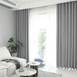 Casa si Gradina - Textile si covoare - Perdele si draperii - Draperii - Set draperie din catifea blackout cu rejansa transparenta cu ate pentru galerie, Madison, 150x235 cm, densitate 700 g ml, Spanish Gray, 2 buc - Infinity.ro