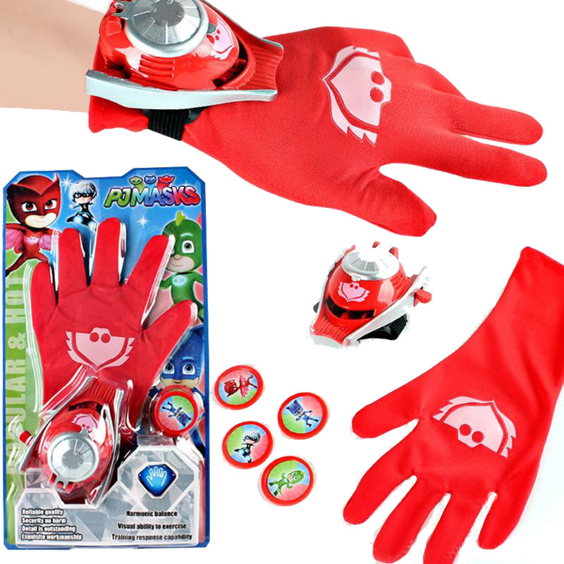 Casa si Gradina - Decoratiuni - Decoratiuni petrecere - Masti si costume carnaval - Manusa cu lansator, pentru copii, marime universala, PJ Masks, rosu - Infinity.ro
