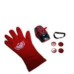 Casa si Gradina - Decoratiuni - Decoratiuni petrecere - Masti si costume carnaval - Manusa cu lansator, pentru copii, marime universala, PJ Masks, rosu - Infinity.ro