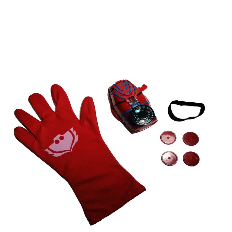 Casa si Gradina - Decoratiuni - Decoratiuni petrecere - Masti si costume carnaval - Manusa cu lansator, pentru copii, marime universala, PJ Masks, rosu - Infinity.ro