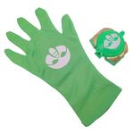 Casa si Gradina - Decoratiuni - Decoratiuni petrecere - Masti si costume carnaval - Set manusa si accesorii Eroi in Pijamale IdeallStore®, Sopi Neinfricatul, marime universala, verde - Infinity.ro