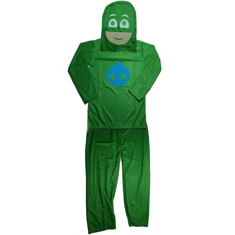 Casa si Gradina - Decoratiuni - Decoratiuni petrecere - Masti si costume carnaval - Set costum Eroi in Pijamale si accesorii IdeallStore®, Sopi Greg, marimea M, 5-7 ani, verde - Infinity.ro