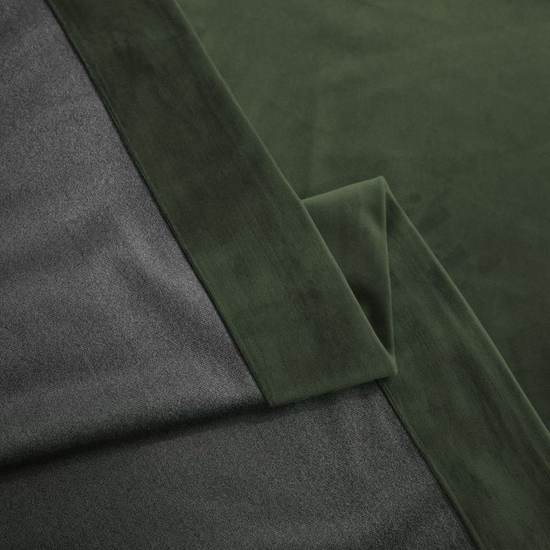Casa si Gradina - Textile si covoare - Perdele si draperii - Draperii - Set draperie din catifea blackout cu rejansa din bumbac tip fagure, Madison, 250x215 cm, densitate 700 g ml, Kelp, 2 buc - Infinity.ro