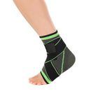 Ingrijire personala si Cosmetice - Manichiura si pedichiura - Accesorii - Suport pentru glezna - 3D Design, Elastan & Textil, Negru/Verde, S - Infinity.ro