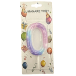 Casa si Gradina - Decoratiuni - Decoratiuni petrecere - Accesorii pentru petrecere - Lumanare aniversara, multicolora, cifra 0, dimensiune 90x60 mm - Infinity.ro