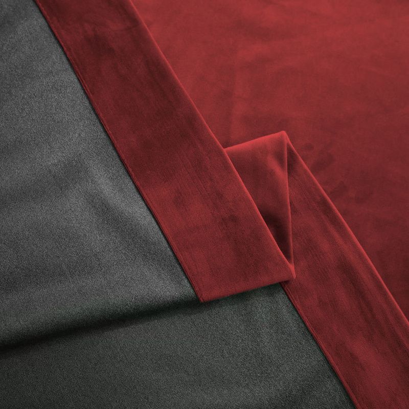 Casa si Gradina - Textile si covoare - Perdele si draperii - Draperii - Set draperie din catifea blackout cu rejansa transparenta cu ate pentru galerie, Madison, 200x220 cm, densitate 700 g ml, Dark Scarlet, 2 buc - Infinity.ro