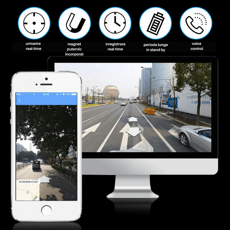 Auto si Moto - Electronice auto - Navigatii GPS - GPS Tracker Pentru Localizare Autoturism, Persoane Si Animale SpectrumPoint®, Nano Sim Card 2G, Inregistrare Vocala, Negru - Infinity.ro