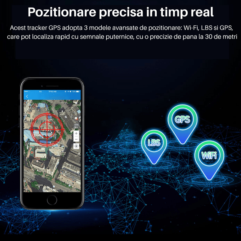 Auto si Moto - Electronice auto - Navigatii GPS - GPS Tracker Pentru Localizare Autoturism, Persoane Si Animale SpectrumPoint®, Nano Sim Card 2G, Inregistrare Vocala, Negru - Infinity.ro
