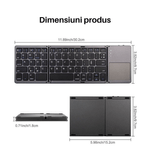 PC, gaming si accesorii - Periferice PC - Tastaturi - Tastatura pliabila SpectrumPoint®, Bluetooth, Touchpad, compatibila cu Windows, Android, iOS, Smart TV, Argintiu - Infinity.ro