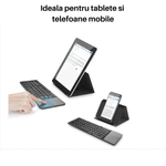 PC, gaming si accesorii - Periferice PC - Tastaturi - Tastatura pliabila SpectrumPoint®, Bluetooth, Touchpad, compatibila cu Windows, Android, iOS, Smart TV, Argintiu - Infinity.ro