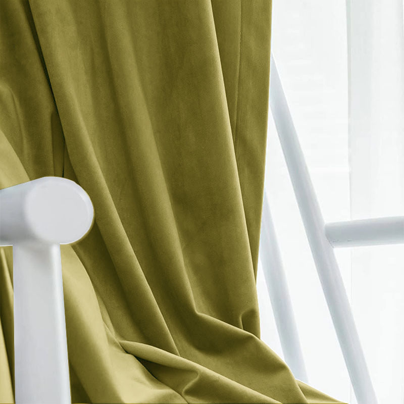 Casa si Gradina - Textile si covoare - Perdele si draperii - Draperii - Draperie din catifea blackout cu rejansa transparenta cu ate pentru galerie, Madison, 250x250 cm, densitate 700 g ml, Sycamore, 1 buc - Infinity.ro
