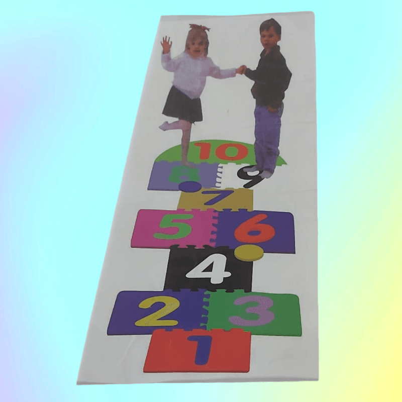 Jucarii, Copii si Bebe - Jucarii si jocuri - Jocuri si puzzle - Puzzle - Puzzle covor de podea, kidsNplay, tip sotron, 175 cm, 10 piese, multicolor - Infinity.ro