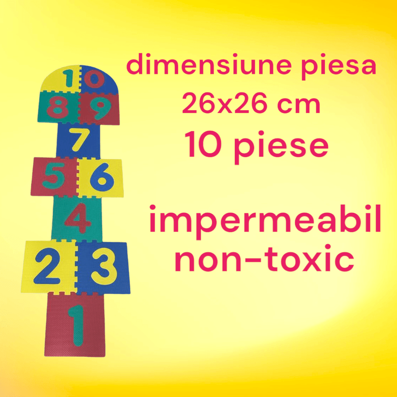 Jucarii, Copii si Bebe - Jucarii si jocuri - Jocuri si puzzle - Puzzle - Puzzle covor de podea, kidsNplay, tip sotron, 175 cm, 10 piese, multicolor - Infinity.ro