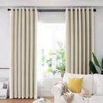 Casa si Gradina - Textile si covoare - Perdele si draperii - Draperii - Set draperie din catifea blackout cu inele argintii, Madison, 250x240 cm, densitate 700 g ml, Winter White, 2 buc - Infinity.ro
