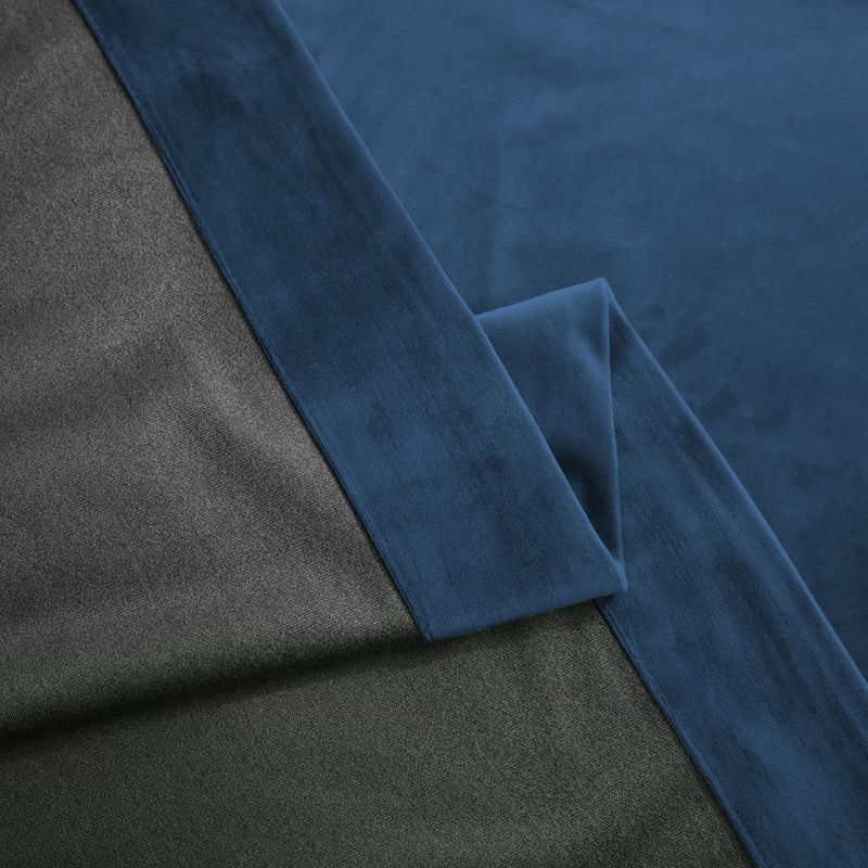 Casa si Gradina - Textile si covoare - Perdele si draperii - Draperii - Set draperie din catifea blackout cu rejansa transparenta cu ate pentru galerie, Madison, 250x265 cm, densitate 700 g ml, Dark Cerulean, 2 buc - Infinity.ro