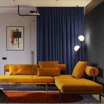 Casa si Gradina - Textile si covoare - Perdele si draperii - Draperii - Set draperie din catifea blackout cu rejansa din bumbac tip fagure, Madison, 150x250 cm, densitate 700 g ml, Black Pearl, 2 buc - Infinity.ro