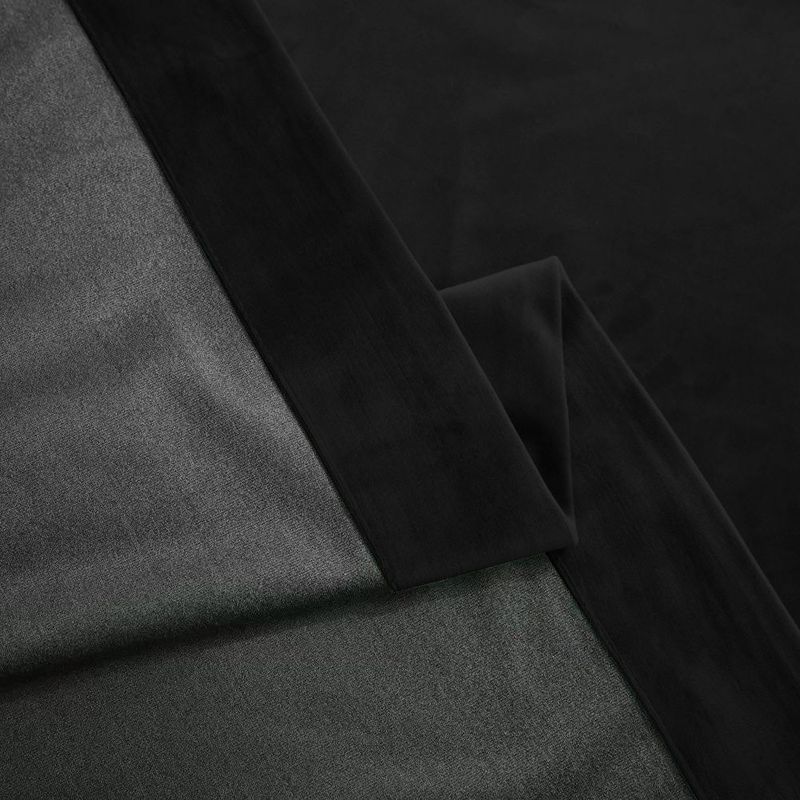 Casa si Gradina - Textile si covoare - Perdele si draperii - Draperii - Draperie din catifea blackout cu inele auriu antic, Madison, 250x220 cm, densitate 700 g ml, Deep Black, 1 buc - Infinity.ro