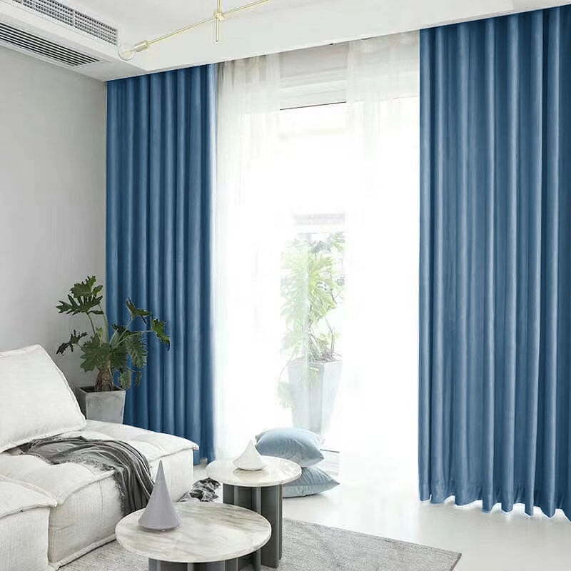 Casa si Gradina - Textile si covoare - Perdele si draperii - Draperii - Set draperie din catifea blackout cu rejansa transparenta cu ate pentru galerie, Madison, 200x265 cm, densitate 700 g ml, Bismark, 2 buc - Infinity.ro