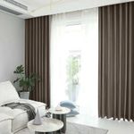 Casa si Gradina - Textile si covoare - Perdele si draperii - Draperii - Set draperie din catifea blackout cu rejansa din bumbac tip fagure, Madison, 150x250 cm, densitate 700 g ml, Taupe, 2 buc - Infinity.ro