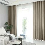 Casa si Gradina - Textile si covoare - Perdele si draperii - Draperii - Draperie din catifea blackout cu rejansa transparenta cu ate pentru galerie, Madison, 250x220 cm, densitate 700 g ml, Stonewall, 1 buc - Infinity.ro