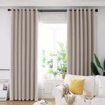 Casa si Gradina - Textile si covoare - Perdele si draperii - Draperii - Set draperie din catifea blackout cu inele albe, Madison, 250x245 cm, densitate 700 g ml, Grullo, 2 buc - Infinity.ro