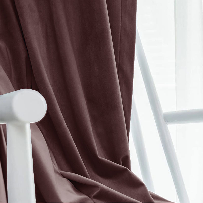 Casa si Gradina - Textile si covoare - Perdele si draperii - Draperii - Set draperie din catifea blackout cu rejansa transparenta cu ate pentru galerie, Madison, 200x230 cm, densitate 700 g ml, Temptress, 2 buc - Infinity.ro