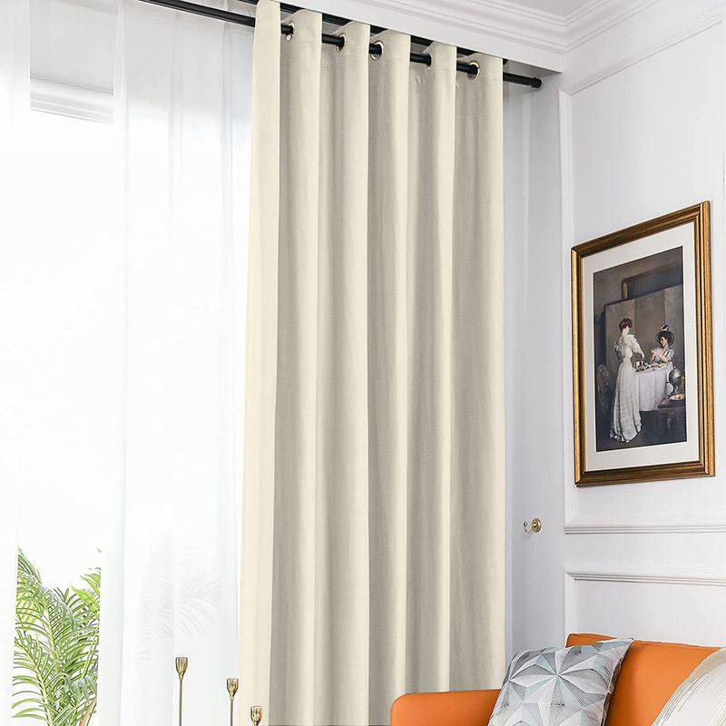 Casa si Gradina - Textile si covoare - Perdele si draperii - Draperii - Draperie din catifea blackout cu inele albe, Madison, 150x225 cm, densitate 700 g ml, Meringue, 1 buc - Infinity.ro