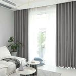 Casa si Gradina - Textile si covoare - Perdele si draperii - Draperii - Draperie din catifea blackout cu rejansa transparenta cu ate pentru galerie, Madison, 200x230 cm, densitate 700 g ml, Tapa, 1 buc - Infinity.ro