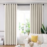 Casa si Gradina - Textile si covoare - Perdele si draperii - Draperii - Set draperie din catifea blackout cu inele argintii, Madison, 200x220 cm, densitate 700 g ml, Meringue, 2 buc - Infinity.ro