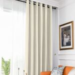 Casa si Gradina - Textile si covoare - Perdele si draperii - Draperii - Set draperie din catifea blackout cu inele crom, Madison, 200x255 cm, densitate 700 g ml, Meringue, 2 buc - Infinity.ro