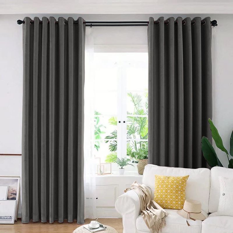 Casa si Gradina - Textile si covoare - Perdele si draperii - Draperii - Draperie din catifea blackout cu inele negre, Madison, 150x240 cm, densitate 700 g ml, Pine Tree, 1 buc - Infinity.ro