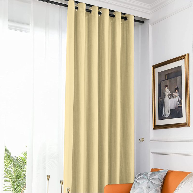 Casa si Gradina - Textile si covoare - Perdele si draperii - Draperii - Set draperie din catifea blackout cu inele negre, Madison, 200x215 cm, densitate 700 g ml, Deep Champagne, 2 buc - Infinity.ro